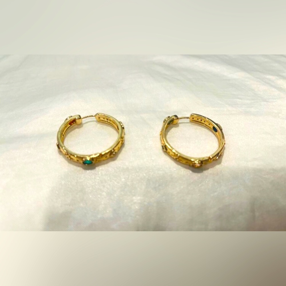 5 for/$25 Rhinestone hoop earring - Picture 3 of 3